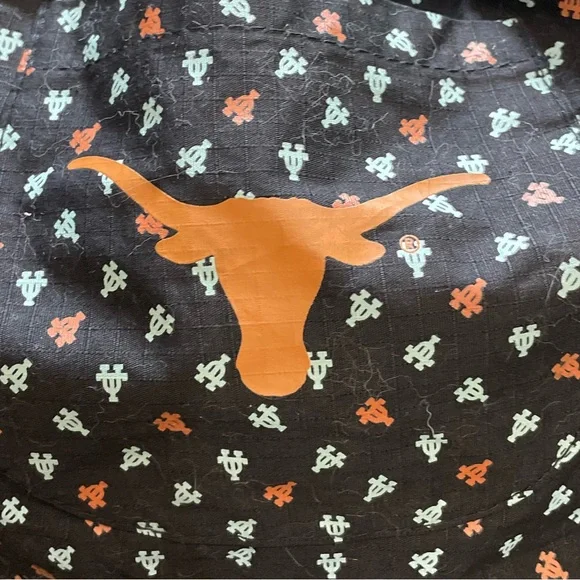 University of Texas UT Women's Black and Orange Cloth Hobo Tote Bag - Picture 7 of 7